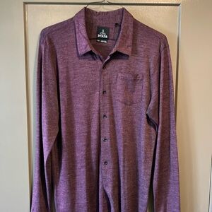 Prana wool blend button front shirt.